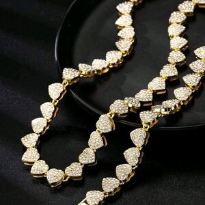 Elegant Gold BLING Heart Necklace